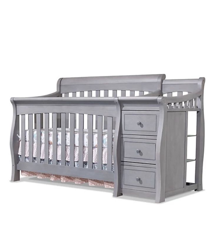 4-1 Sorelle Princeton Elite Crib & Changer Weathered Gray