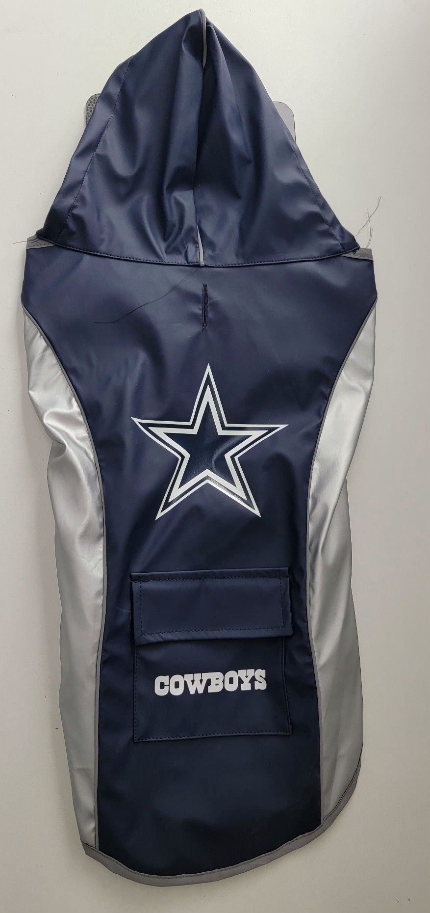 NFL Dallas Cowboys pet puffer vest/raincoat Sz L Pets First New With Tag