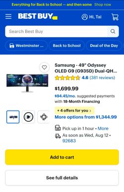 NEW Factory SEALED Samsung 49" Odyssey OLED G9 G93SD Gaming Monitor