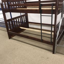 Full Over Full Real Wood Bunkbed
