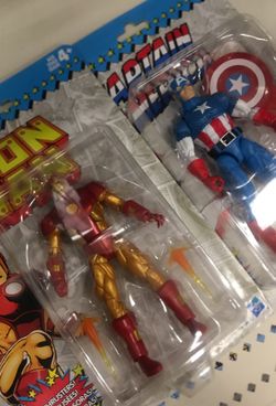 Iron man and captain America marvel figures