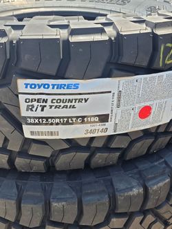 4 New LT 38-12.50-17 Toyo Open Country RT-Trail Terrain Tires 38 12.50 R17 Inch Tire Load C 6 Ply FREE Same Day Delivery Most Inland Empire Locations