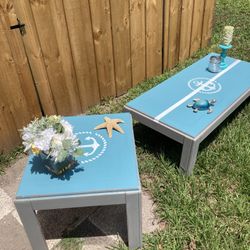 Coffee Table And Side Table Set Coastal 