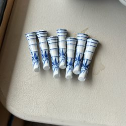 Chopstick Rests Blue And White Bamboo Design