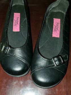 Size 1 Black Slip On Shoes With Buckle