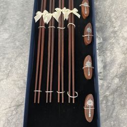 Indochine Home Handmade Chopsticks With Rests Brand New 