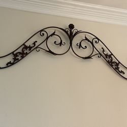 Large metal scroll wall art