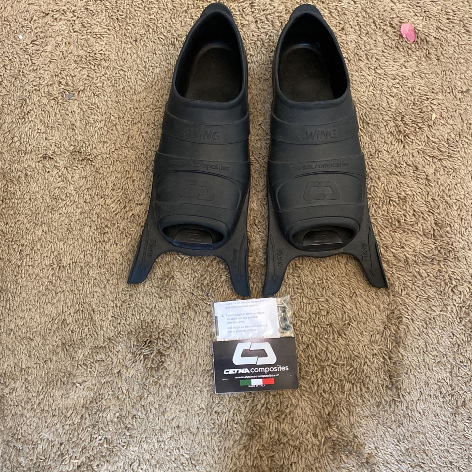 2 Cetma S-WING Foot Pockets Fins Dive Diving Freediving Spearfishing