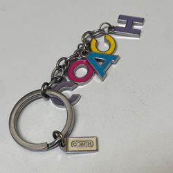 COACH, Multi Colorful Charm Keychain/Key Fob