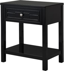 23" W  Black End Table w/ 1-Drawer [LAST ONE] 