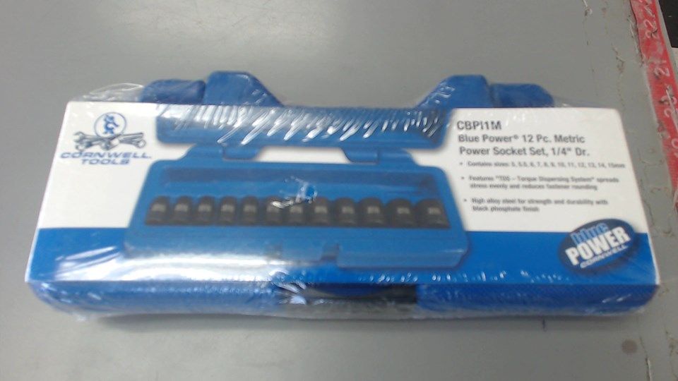 Cornwell Tools Blue Power Cbpi1m 1/4 metric Socket Set Impact