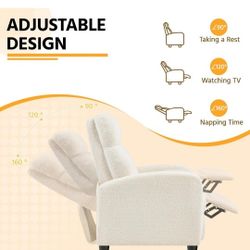 Fabric Recliner Chair Single Sofa Home Theater Seatting Adjustable Modern Single Reclining Chair