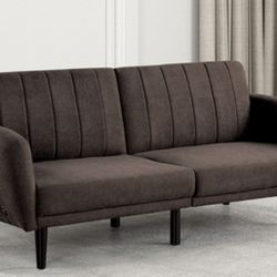 Brand New Dark Grey Futon Sofa Sleeper 