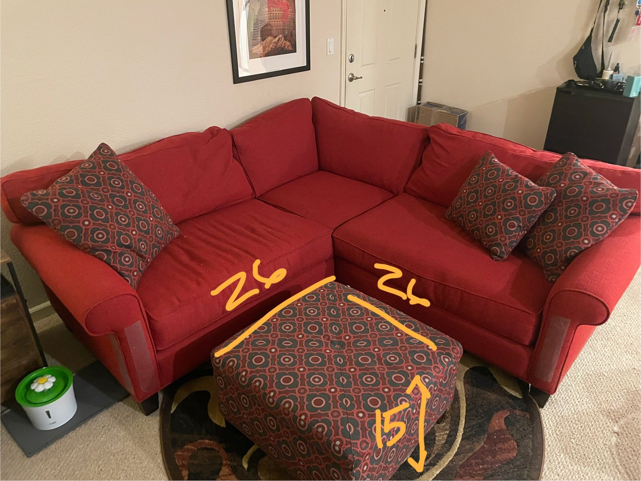 Naturwood Custom Couch w Ottoman