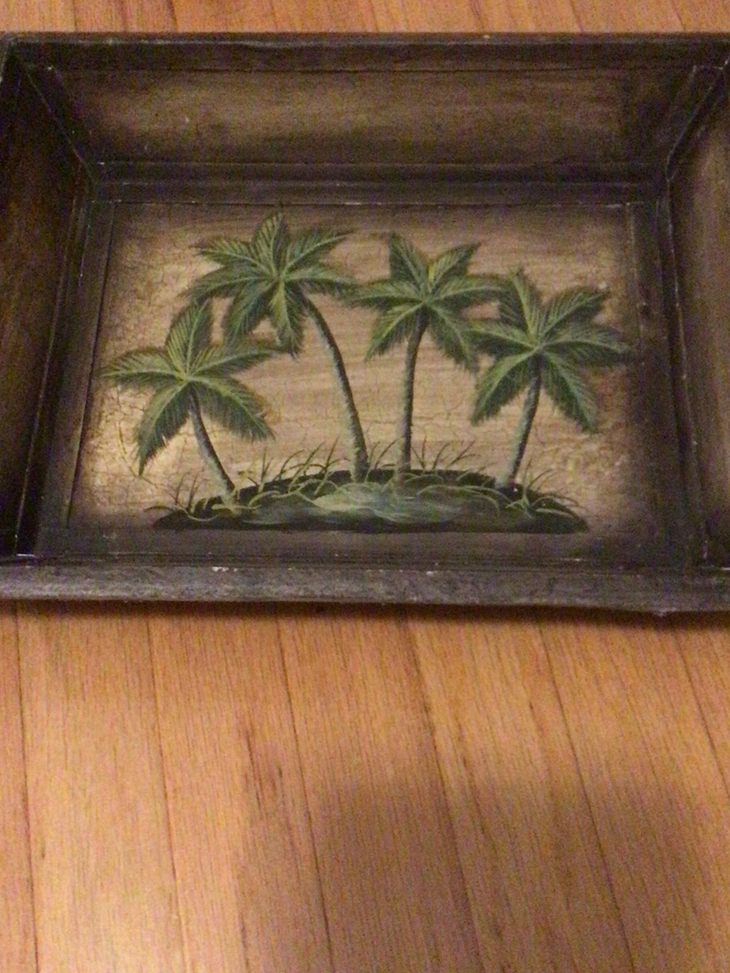 New Palm Wood Art Tray Can Be Hung In Wall Or Sat On Top Ottomans Beds Dressers Etc
