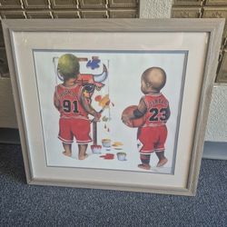 Bulls In The Paint" by artist Kenneth Gatewood,