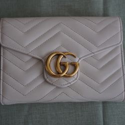 GUCCI Marmont Chain Wallet Matelasse Mini