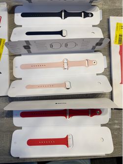 Genuine Original Apple Watch Strap Sport Band Blue Red Grapefruit 44mm S/m Right
