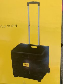 Foldable cart with lid.