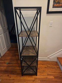 Beautiful black metal and wood shelf