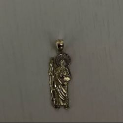 10k Yellow gold san judas pendant 