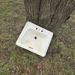 Vintage 1954 American Standard Cast Iron Sink - Restoration / Garden Planter / Outdoor Wash Station