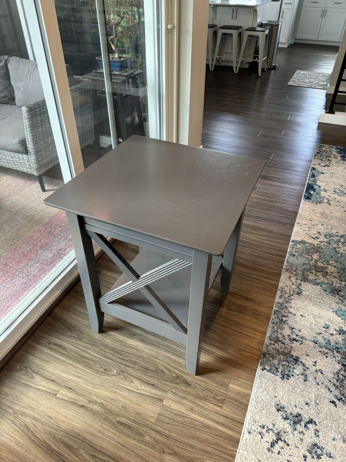Gray Side Table