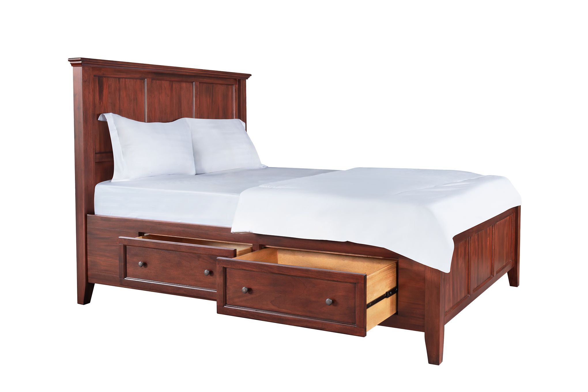New Traditions California King Storage Bed - Mahogany