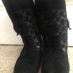 COACH Leather Woman’s Black Boots~Size 10