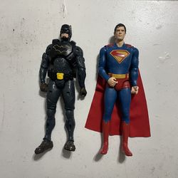 Batman and Superman action figures