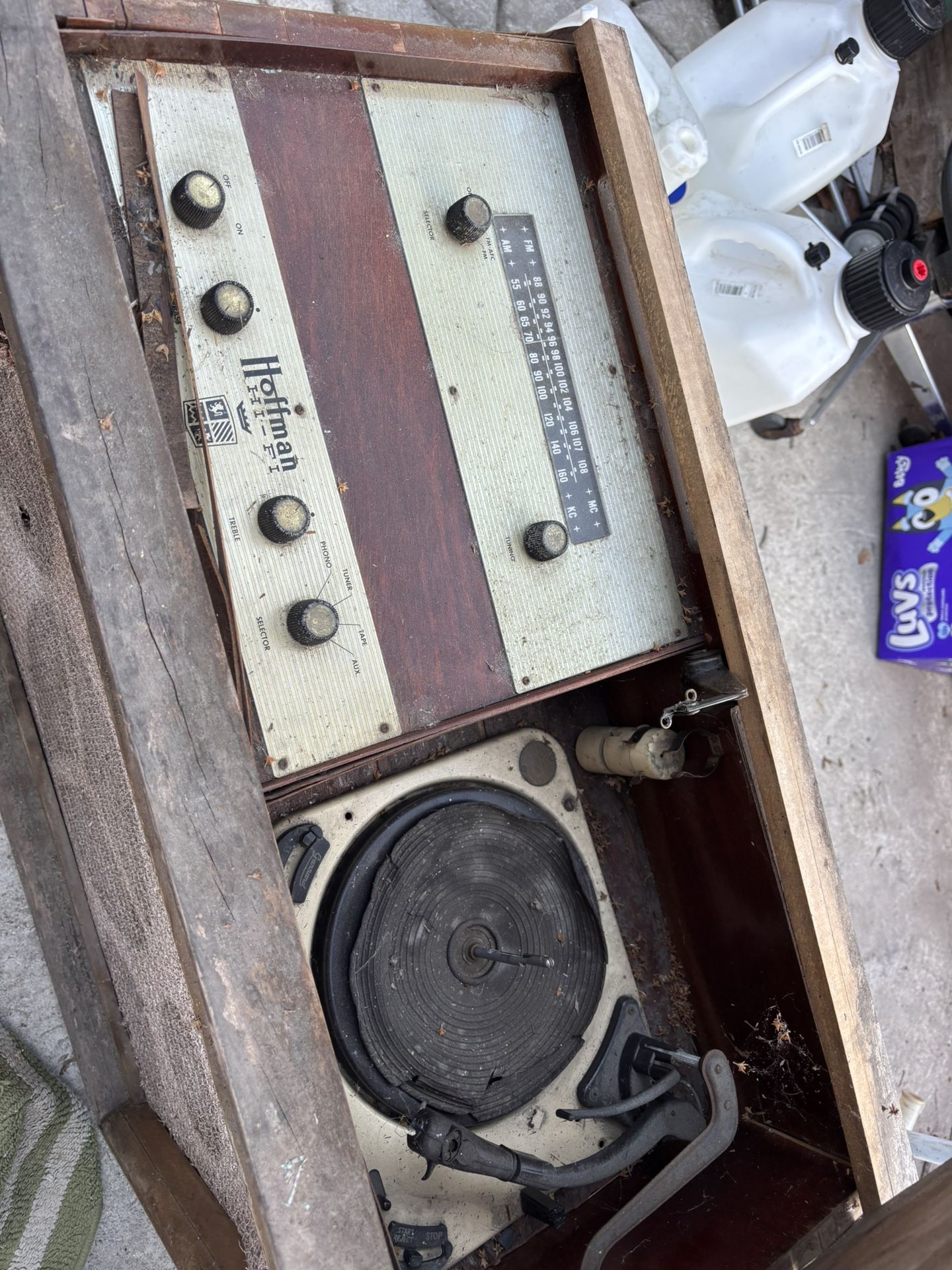 Hoffman Vintage Stereo Record Player Nonworking