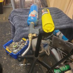 2 Bottles Mapp Gas 3/4 Full With Torch Head