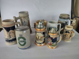 Set of 9 steins