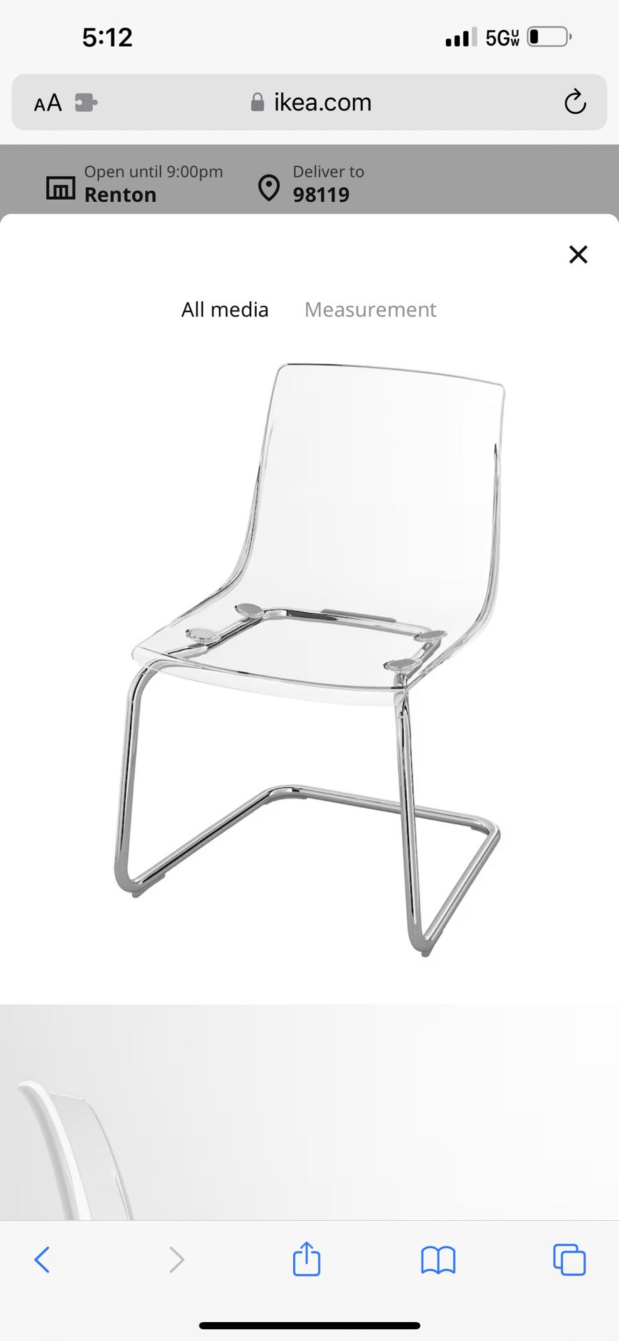 IKEA clear chairs