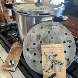 VINTAGE 1979 Presto 17 Quart Aluminum Delixe Pressure Cooker Canner