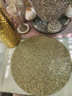 6 Sparkles Gold Placemat New 