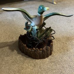 vintage working mid century duck T V lamp / planter