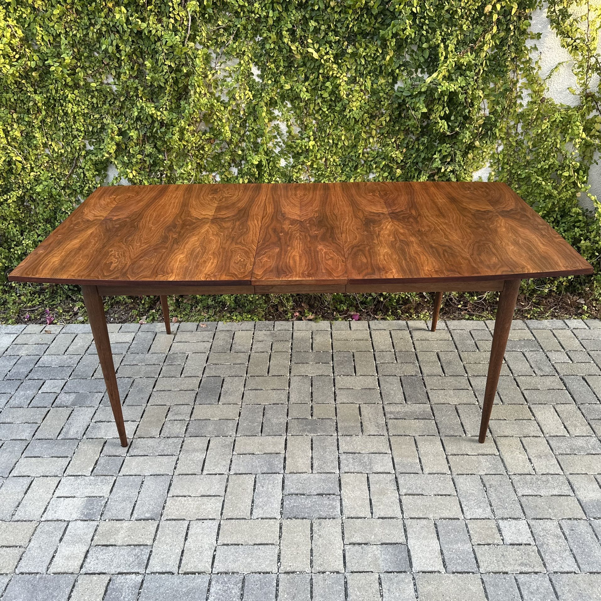 Vintage Broyhill Sculptra Walnut Expandable Dining Table