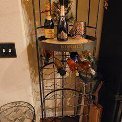 Wine Rack Bar And Glass Table