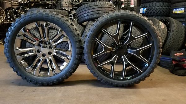 22 on 33s or 24s on 33s Chevy Nissan Tahoe gmc yukon for ...