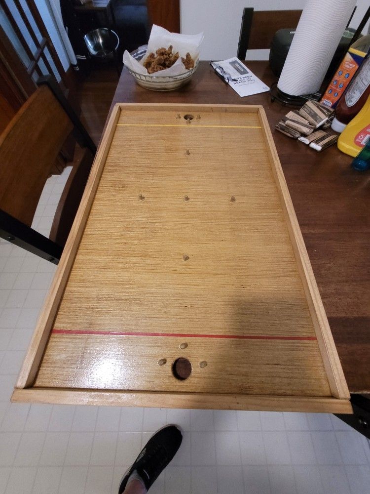 Wood Coin Hocky game