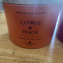 Candles  Clove & Wood And Citrus & Peach