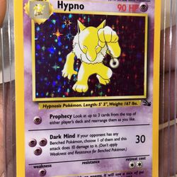 Hypno 8/62 Holo Rare Pokemon Card Fossil Set Vintage 1999 WOTC NM