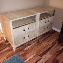 Solid Wood Dresser 56/32 Missing Two Drawer