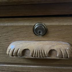 Large oak roll Top Desk 