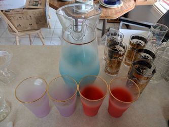 Lava like glass with pitcher