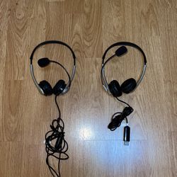 (2) USB Headsets w/ mics both for $25