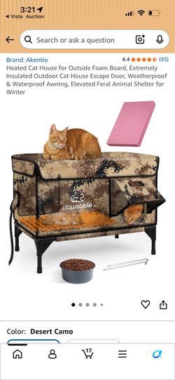 Brand New Heated Cat House for Outside Foam Board!