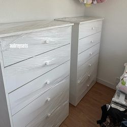 White 6 drawer chest * $130 each