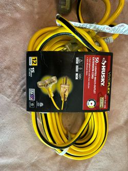 Husky  50 Ft Lighted Multi Outlets 